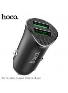 Hoco Z39 QC3.0 Dual Port Car Charger 18W