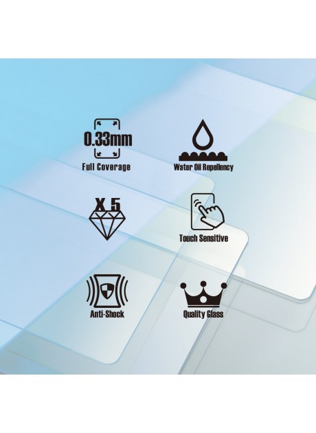 Hoda【iPhone 13 / 14 Series】AGbC 0.33mm Full Clear Glass Screen Protector Authorized from CORNING (5.4"/6.1"/6.7) with Helper