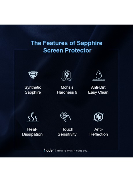 Hoda【iPhone 14 / 15 Series】Sapphire 2.5 D Glass Clear Screen Glass Protector (6.1"/6.7) with Helper