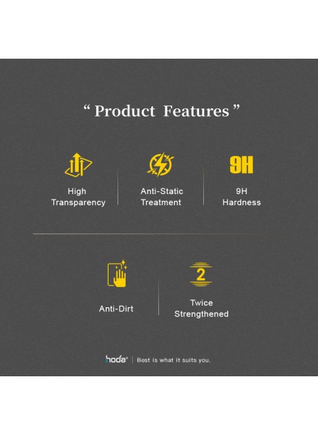 Hoda【iPhone 13 / 14 Series】0.33mm 2.5D Full Coverage Glass Screen Glass Screen Protector (5.4"/6.1"/6.7) with Helper