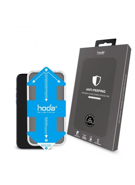 Hoda【iPhone 13 / 14 Series】Anti-Peeper Matte Full Coverage Glass Screen Glass Screen Protector (5.4"/6.1"/6.7) with Helper