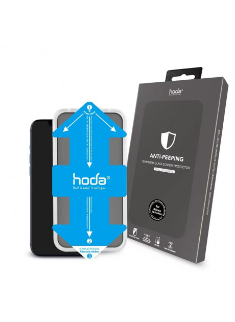Hoda【iPhone 13 / 14 Series】Anti-Peeper Matte Full Coverage Glass Screen Glass Screen Protector (5.4"/6.1"/6.7) with Helper