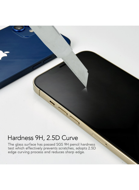 Hoda【iPhone 13 / 14 Series】Anti-Peeper Matte Full Coverage Glass Screen Glass Screen Protector (5.4"/6.1"/6.7) with Helper