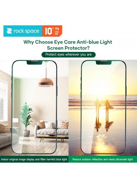 Rockspace【Anti-Bluelight Iphone 13 / 14 Series】Tempered Glass Protector