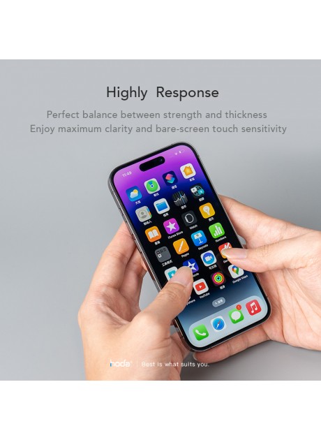 Hoda【iPhone 14 Series】Anti-Reflection Full Coverage Glass Screen Protector (6.1"/6.7) with Dust-Free Helper| hoda®