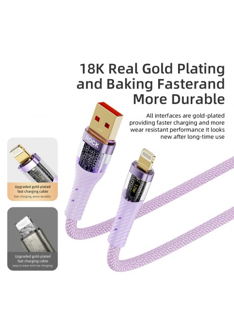 ROCK Z21 Transparent Lightning Cable USB A