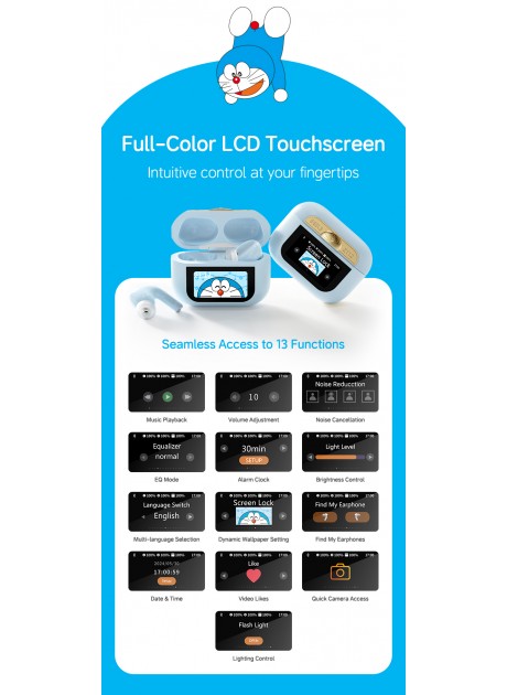 Doraemon A5 Pro Inbuilt Display Bluetooth Earpiece