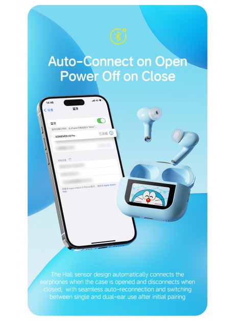 Doraemon A5 Pro Inbuilt Display Bluetooth Earpiece