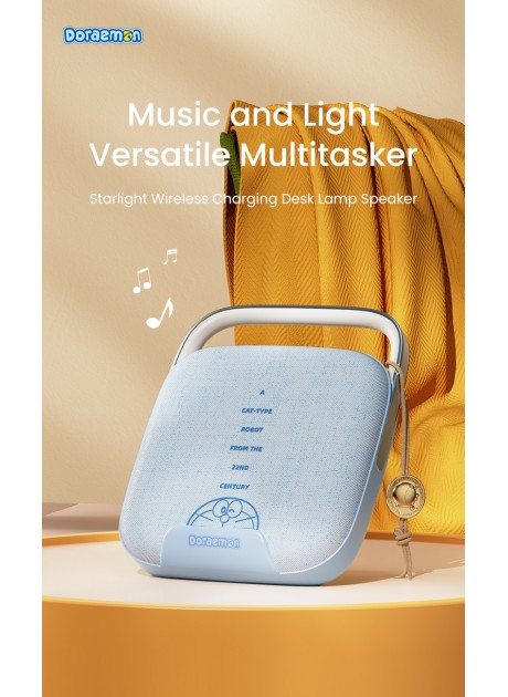 Doraemon Starlight Wireless Charging Desk Lamp Speaker