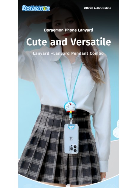 Doraemon Silicone Phone Lanyard 60cm
