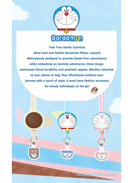 Doraemon Silicone Phone Lanyard 60cm