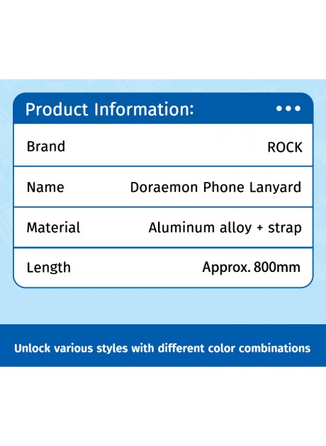 Doraemon Silicone Phone Lanyard 60cm