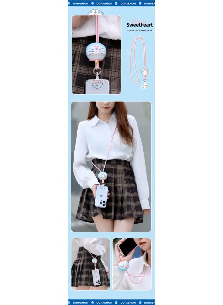 Doraemon Silicone Phone Lanyard 60cm