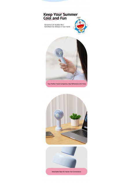 Doraemon Air Bubble Mini Handheld Fan