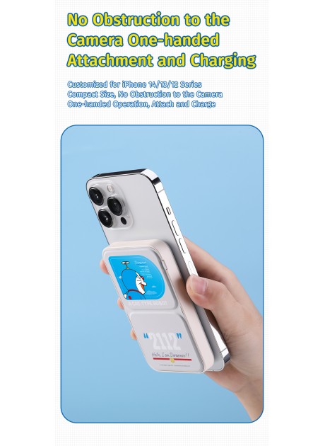 Doraemon Magnetic Wireless Charging Power Bank 5000mAh
