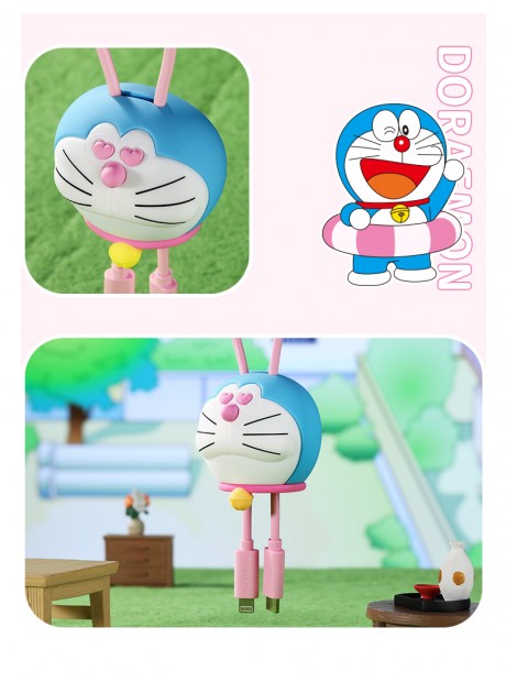 Doraemon 3D Semi Ornaments C TO C 100W / C TO L 27W Fast Charge & Sync Cable