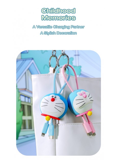 Doraemon 3D Semi Ornaments C TO C 100W / C TO L 27W Fast Charge & Sync Cable