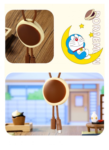 Doraemon 3D Semi Ornaments C TO C 100W / C TO L 27W Fast Charge & Sync Cable