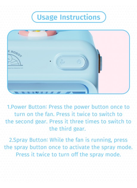 Doraemon Desktop Cooling Fan F20