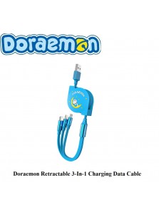 Doraemon Retractable 3-In-1 Charging Data Cable