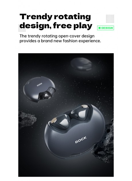 ROCK Rotating TWS Bluetooth Earphone