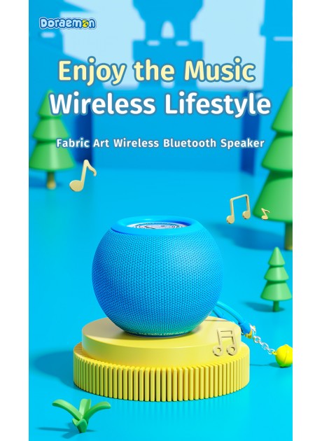 Doraemon Fabric Art Portable Bluetooth Speaker