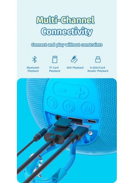 Doraemon Fabric Art Portable Bluetooth Speaker