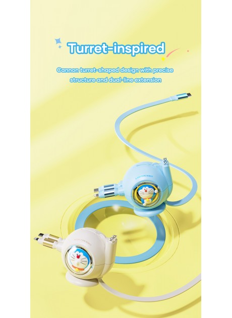 Doraemon C TO (C+L) 100W Retractable Data Cable