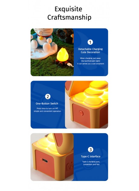 Doraemon Decorative Night Light(Pass Loop/Treasure/Bonfire)