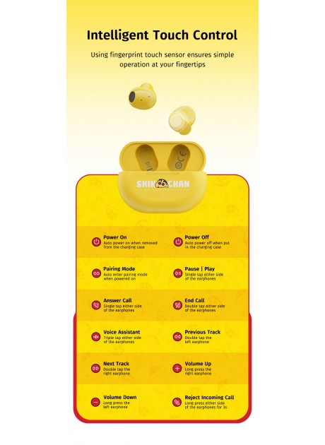 Crayon Shinchan Bean-shaped TWS Bluetooth Earphones