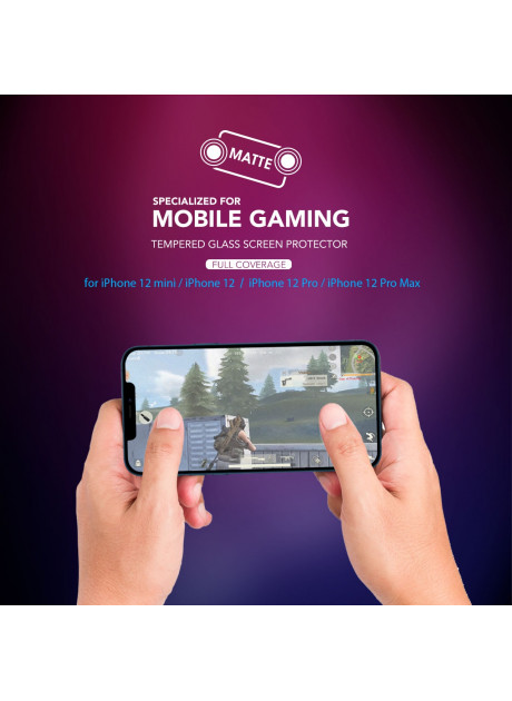 Hoda【iPhone 12 Series】Anti-Glare (Matte) Full Coverage Glass Screen Glass Screen Protector (6.1"/6.7")