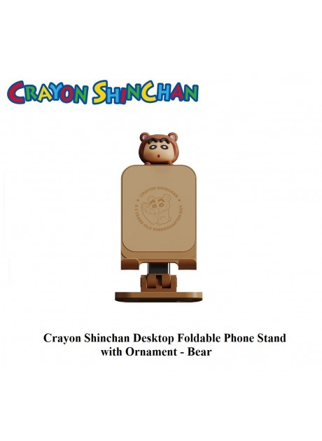 Crayon Shinchan Desktop Foldable Phone Stand with Ornament - Bear