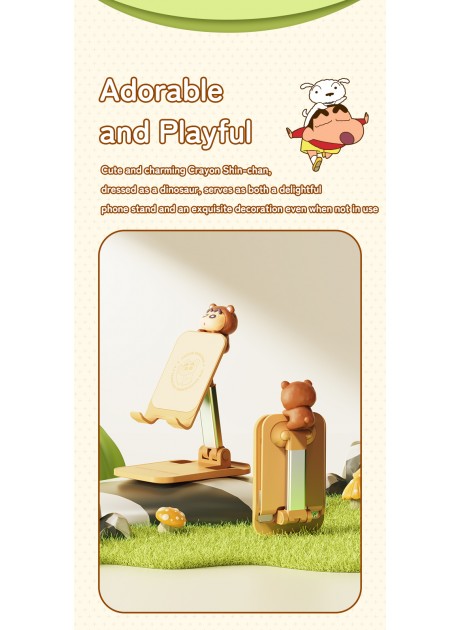 Crayon Shinchan Desktop Foldable Phone Stand with Ornament - Bear