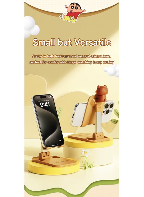 Crayon Shinchan Desktop Foldable Phone Stand with Ornament - Bear