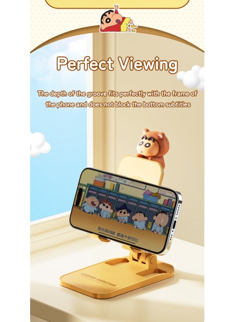 Crayon Shinchan Desktop Foldable Phone Stand with Ornament - Bear
