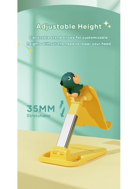 Crayon Shinchan Desktop Foldable Phone Stand with Ornament - Dino