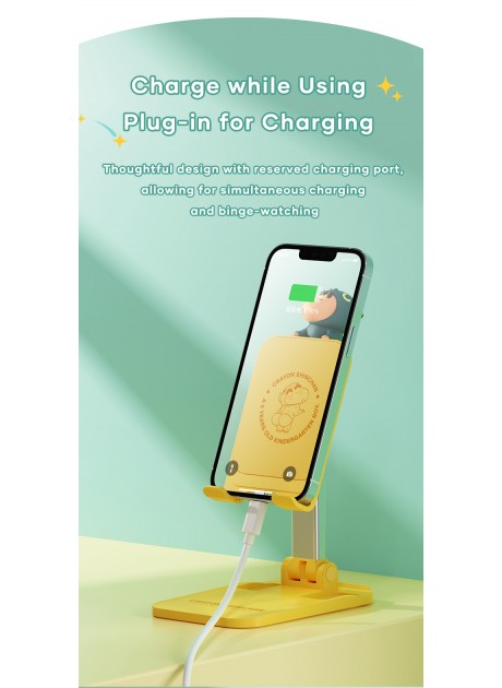 Crayon Shinchan Desktop Foldable Phone Stand with Ornament - Dino
