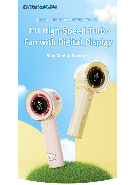 Crayon Shinchan F11 High-Speed Turbo Fan with Digital Display