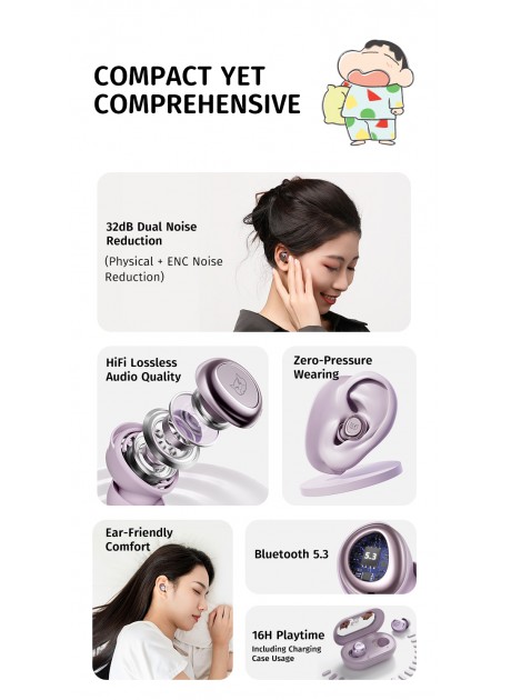 Crayon Shinchan EB800 Noise-Canceling TWS Earphones