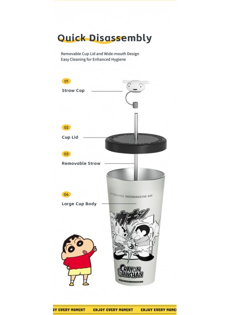 Crayon Shinchan Color-Changing Iced Cup 630ml or 940 ml