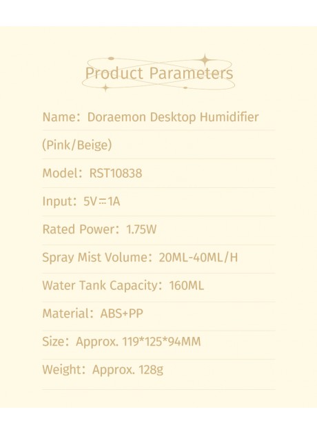 Doraemon Mini Desktop Humidifier