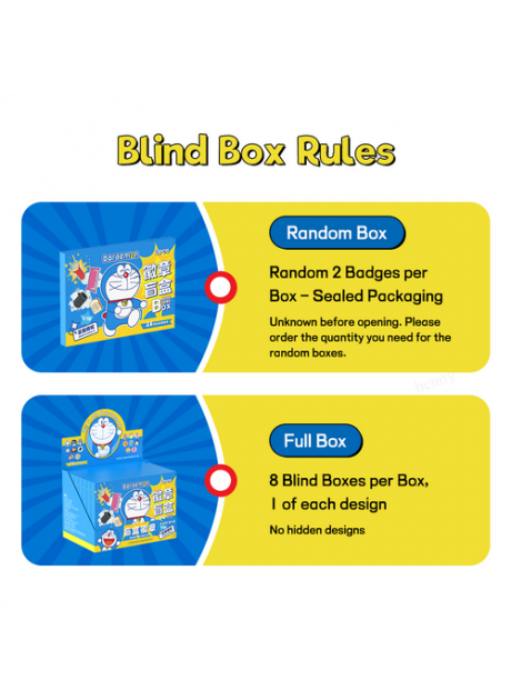 Doraemon Tinplate Badge Blind Box