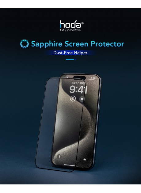 Hoda【iPhone 16 Series】Sapphire HD Full Coverage Glass Screen Glass Screen Protector (6.3"/6.9") with Helper