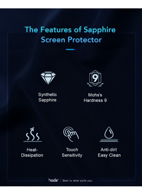 Hoda【iPhone 16 Series】Sapphire HD Full Coverage Glass Screen Glass Screen Protector (6.3"/6.9") with Helper