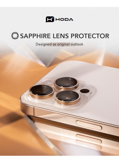 【iPhone 16 Pro/ 16 Pro Max】Sapphire Lens Protector (3 Lens) Designed as original outlook | hoda®