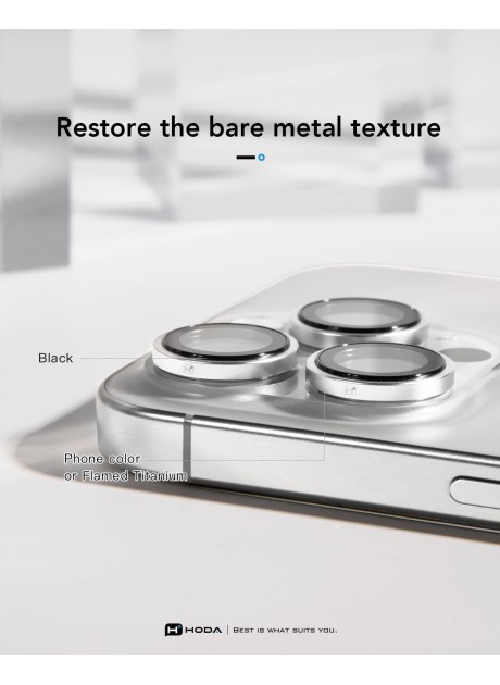 【iPhone 16 Pro/ 16 Pro Max】Sapphire Lens Protector (3 Lens) Designed as original outlook | hoda®