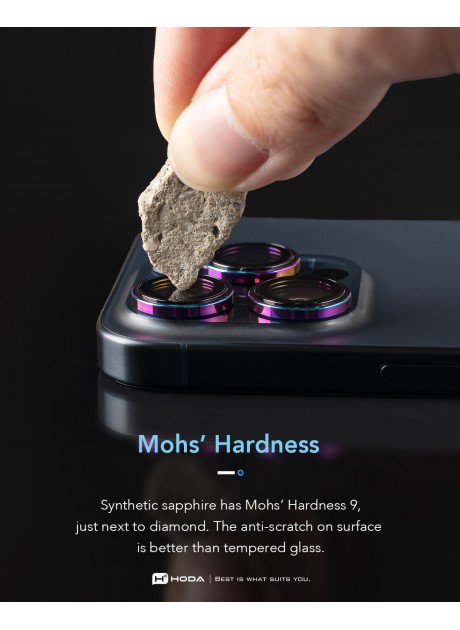 【iPhone 16 Pro/ 16 Pro Max】Sapphire Lens Protector (3 Lens) Designed as original outlook | hoda®