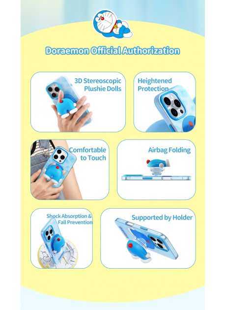 Doraemon InShare Boogie Series Protection Case for iPhone 16 Pro Series By Rock
