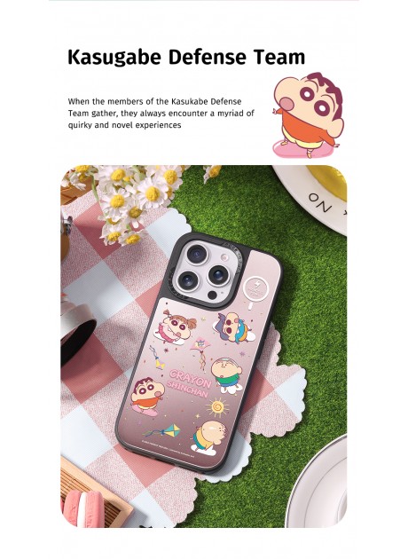 Crayon Shinchan Glaze Series Protection Case with Magnetic For Iphone 16 Series