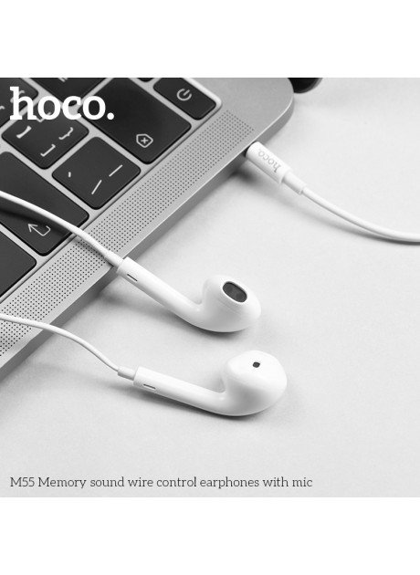 Hoco M55 Memory Sound Wire Control Earphones With Mic (3.5mm)